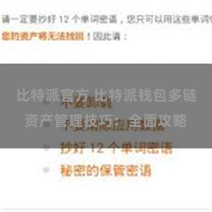 比特派官方 比特派钱包多链资产管理技巧：全面攻略