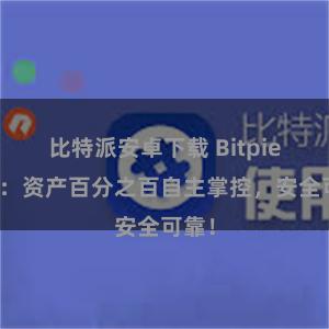 比特派安卓下载 Bitpie钱包：资产百分之百自主掌控，安全可靠！