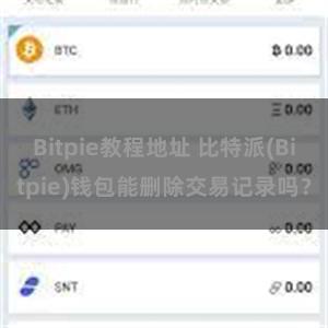 Bitpie教程地址 比特派(Bitpie)钱包能删除交易记录吗？