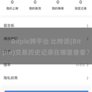 Bitpie跨平台 比特派(Bitpie)交易历史记录在哪里查看？