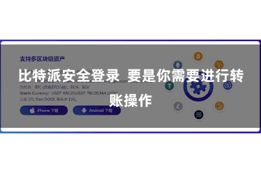 比特派安全登录  要是你需要进行转账操作